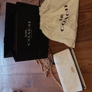 Coach cross body chain purse